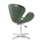 Manhattan Comfort Raspberry Faux Leather Adjustable Swivel Chair in Forest Green and Polished Chrome, PK2 2-AC038-FG - alternate 7